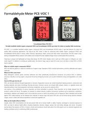Pce Instruments PCE-VOC 1 Manual