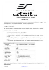Elite Screens ezFrame 2 Series User Manual