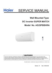 Haier AS25PBBHRA Service Manual