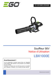 EGO PRO X LBX1000E Operator's Manual