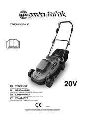 Elem Garden Technic TDE20V33-LIF Translation Of The Original Instruction