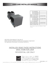 NuTone V110H65RT User's And Installer's Manual