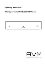 Avm EVOLUTION SA3.2 Operating Instructions Manual