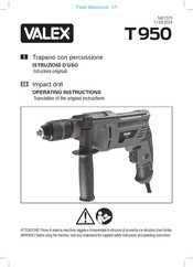 Valex T950 Operating Instructions Manual