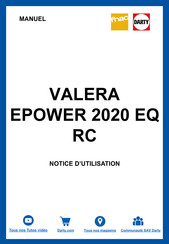 VALERA EPOWER 2020 EQ RC Instructions For Use Manual