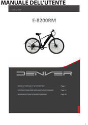 Denver E-8200RM Instructions For Use And Maintenance Manual