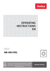 Amica WA 484 091 Operating Instructions Manual