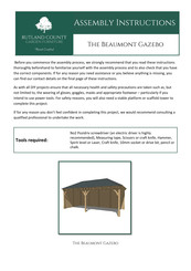 Rutland County Garden Furniture Beaumont Assembly Instructions Manual