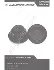 Lighting Audio L1-S412 Owner's Manual