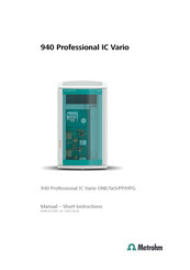 Metrohm 940 Professional IC Vario PP Manual