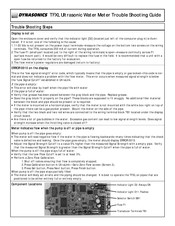 dynasonics TFXL Troubleshooting Manual