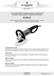 FF Europe PLMC01 Original Instruction Manual