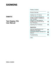 Siemens 6ES7 272-0AA30-0YA0 User Manual