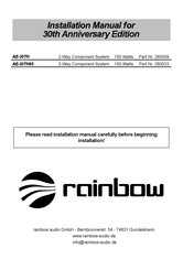 Rainbow AE-30TH Installation Manual