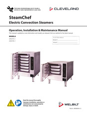 Welbilt Cleveland SteamChef 22CET3.1 Operation Installation Maintenance Manual