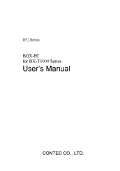 Contec BX-T1000 Series User Manual