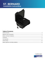 Parsec Technologies ST. BERNARD PRO4SB Installation Instructions Manual