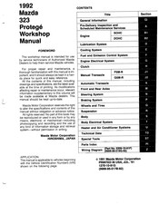 Mazda 1992 323 Workshop Manual