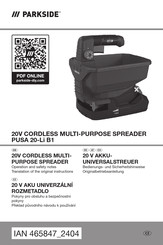 Parkside 465847 2404 Operation And Safety Notes