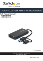 Startech.com 107B-USB-HDMI Product Manual