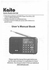 Kaito KA108 User Manual Book