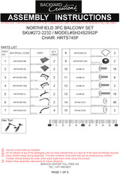 Backyard Creations SH24S2952P Assembly Instructions