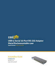 CoolGear USB-16COM-RM Installation Manual