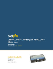 CoolGear USB-4COMi-M Installation Manual