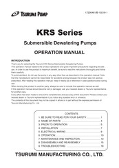 Tsurumi Pump KRS Series Operation Manual