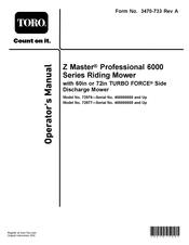 Toro Z Master 72976 Operator's Manual
