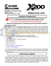 Clam X200 Pro Thermal 10125 Manual