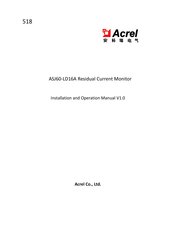 Acrel ASJ60-LD16A Installation And Operation Manual