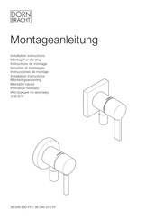 Dornbracht 36 046 970 Series Installation Instructions Manual