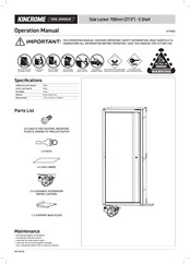 kincrome K77830 Operation Manual