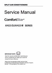 ComfortStar AHU3-DU Series Service Manual
