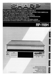 Sharp RP-118H Operation Manual
