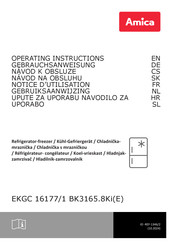 Amica BK3165.8KiE Operating Instructions Manual