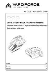 Yard force AL C20B Original Instructions Manual