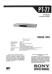Sony PT-77 Service Manual