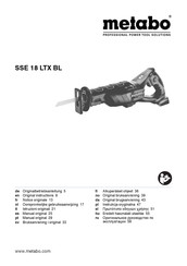 Metabo SSE 18 LTX BL Original Instructions Manual