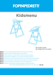 Foppapedretti Kidsmenu Instruction Manual