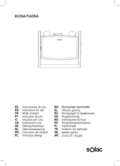 SOLAC BUONA PIADINA Original Instructions Manual