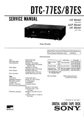 Sony DIC-87ES Service Manual