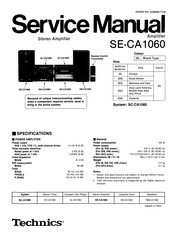 Technics SE-CAT1060 Service Manual