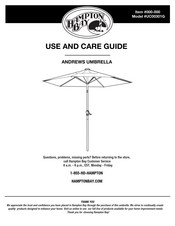 HAMPTON BAY ANDREWS UC00301G Use And Care Manual