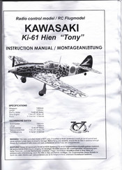 VQ Radio Control Model KATWASAKI Ki-61 Hien Tony Instruction Manual