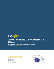 CoolGear USBG-232 Installation Manual