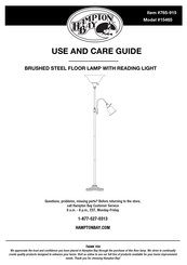HAMPTON BAY 15465 Use And Care Manual