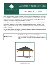 Rutland County Garden Furniture The Ayston Assembly Instructions Manual