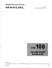 Tektronix 106 Instruction Manual